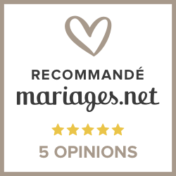 Logo Mariages.net badge rated 5 - La Grange aux Camélias