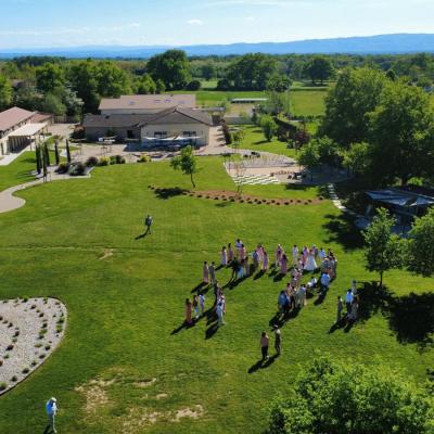 Vue aérienne - La Grange aux Camélias